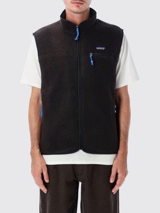 Patagonia Gilet in pile Ms Retro con collo alto e logo ricamato
