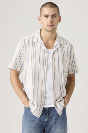 Levi's Camicia Camp - Uomo - 2XL - Blu / Elowen Stripe Vapor Grey