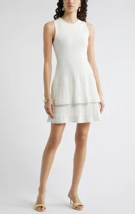Chelsea28 Sleeveless Knit Minidress in Ivory Cloud at Nordstrom, Size Xx-Small