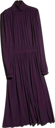 Gucci Jurk van lichte viscose cr&ecirc;pe jersey - Dames - Casual kleedjes - Paars - M - Kleedjes