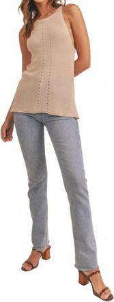 Wishlist Sleeveless Knit Top In Shell