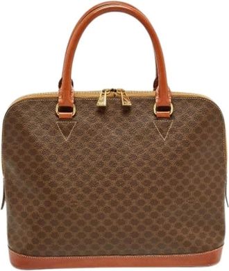 Celine Pre-owned Handbags, female, Brown, Size: ONE SIZE Pre-owned Vintage Leather Handbag