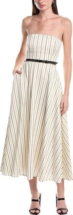Max Mara Fervida Jersey Linen-Blend Midi Dress