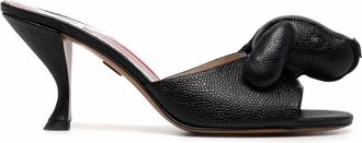 Thom Browne Hector-motif sandals - women - Leather/Leather/Leather - 38.5 - Black