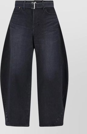 sacai cotton wide-leg trousers