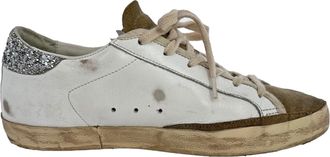 Golden Goose Super-Star Sneakers in White Leather and Suede