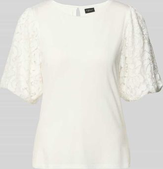 s.Oliver Black Label Regular Fit T-Shirt aus Viskose-Mix in Weiss, Gr&ouml;&szlig;e 34