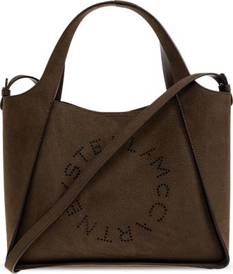 Stella McCartney Logo Crossbody Tote Bag - Dames - Shoppers - Bruin - ONE Size - Leer - Tassen