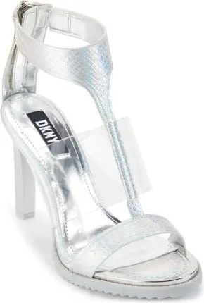 DKNY Braydi Ankle Strap Sandal in Silver at Nordstrom Rack, Size 5.5