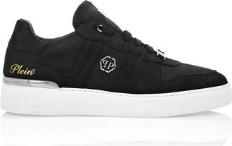 Philipp Plein Nubuck Low Top Sneakers Cocco - unisex - Sneakers - Zwart - 39 EU - Leer - Schoenen