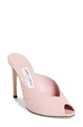 Jimmy Choo London Brigitte Peep Toe Mule in Rose at Nordstrom, Size 8.5Us