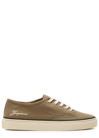 Jacquemus Les Fefe Logo-embroidered Canvas Sneakers - Khaki - 38 (IT38 / UK5)