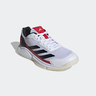 adidas Tennisschuh ADIDAS PERFORMANCE COURTQUICK PADEL, Herren, Gr. 41, bunt (cloud wei&szlig;, core schwarz, lucid rot), Synthetik, Textil, Schuhe Tennisschuh, Pa