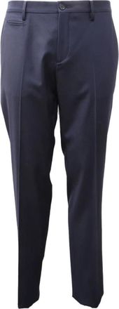 Patrizia Pepe Wollen Slim Fit Broek - Heren - Chinos - Blauw - XL - Wol - Broeken