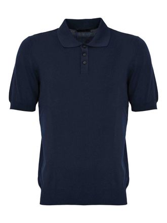 Fay Blue Cotton Knit Polo
