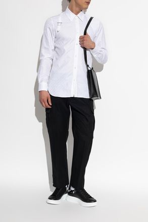 Alexander McQueen Shirt With Monogram, Mens, White