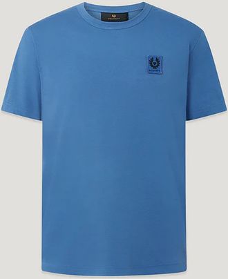 Belstaff Mens Short Sleeve T-Shirt in Blue Cotton - Size X-Large