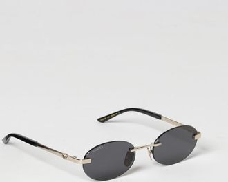 Gucci Occhiali da sole ovali in metallo con dettaglio monogramma GG