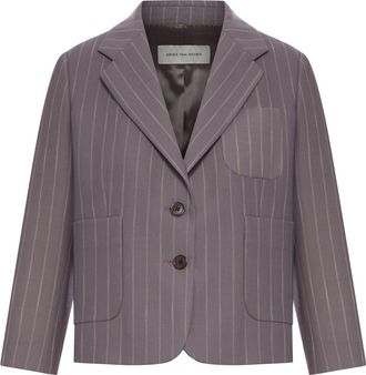 Dries Van Noten SINGLE-BREASTED PINSTRIPE CROPPED JACKET - Dries Van Noten - Woman
