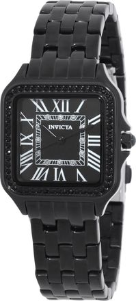 Invicta Angel Quartz Crystal Black Dial Ladies Watch 50581