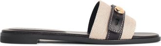 Tory Burch Tory Burch Romy bruine learmix pantoffels