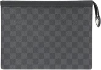 Louis Vuitton Pre-owned Clutches, female, Black, Size: ONE SIZE Pre-owned Damier Graphite Pochette