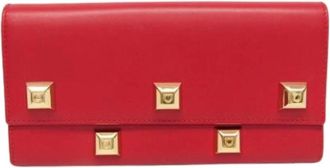 Ferragamo Pre-owned Wallets, female, Red, Size: ONE SIZE Pre-owned Studs Jp-22 D502 Long wallet