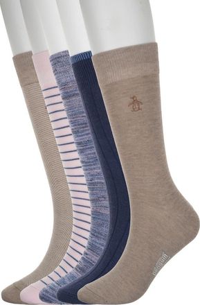 Original Penguin Assorted 3-Pack Crew Socks in Taupe at Nordstrom Rack