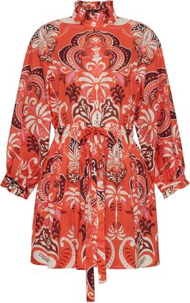 Cara Cara Beatrice mini-jurk met ruchekraag - Oranje