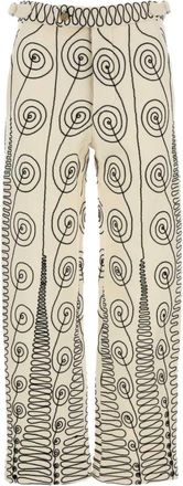 Bode Geborduurde wollen quillwork broek - Heren - Wijde Broeken - Veelkleurig - W28 - Wol - Broeken