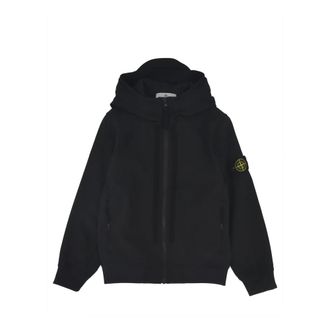 Stone Island Technical Fabric Jacket - male - Stone Island - Kids Sweatshirts - Black - 10 Y - Kids