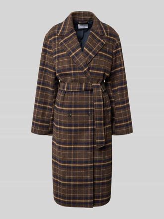 Jake*s Mantel mit Bindeg&uuml;rtel in Dunkelbraun, Gr&ouml;&szlig;e 36