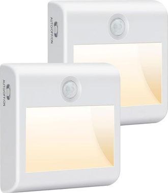 OEM Luz Nocturna Led [paquete De 2], Luz Nocturna Con Sensor De Movimiento, Auto/on/off, Luz Nocturna Infantil 4000k Blanco C&aacute;lido, Luz Adhesiva Para Arma