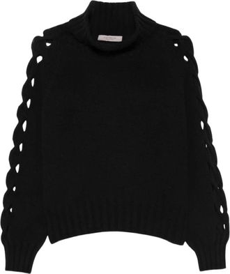 D.exterior Pullover met col - Dames - Coltruien - Zwart - M - Truien & Vesten