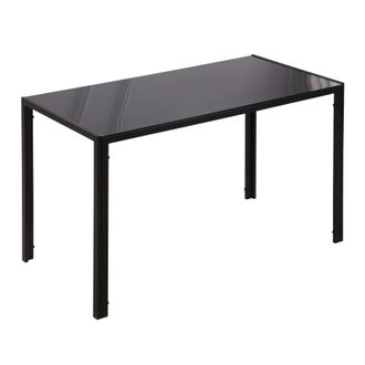 HOMCOM Mesa de comedor 120x60x75 cm negro