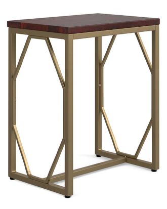 Simpli Home Selma Contemporary 20In Metal & Wood Accent Side Table