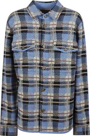 Guest In Residence Plaid Flap Pocket Cashmere Shirt