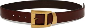 Versace Leren Riem 4 cm - Dames - Riemen - Bruin - 75 CM - Leer - Accessoires
