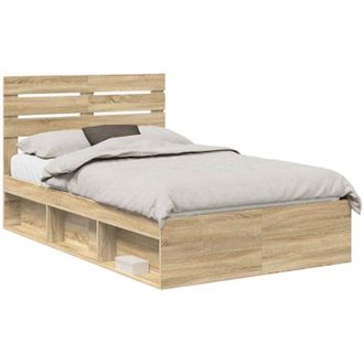 vidaXL Estructura De Cama Sonoma 120 X 200 Cm Madera De Pino Macizo Vidaxl