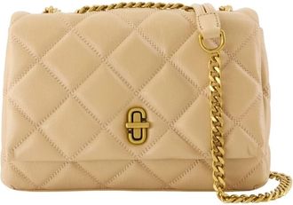 Marc Jacobs Gewatteerde Slim Dual Convertible Schoudertas - Dames - Schoudertassen - Beige - ONE Size - Leer - Tassen