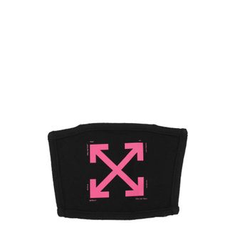 Off-white Off White Mascherina Donna Cotone Nero/Fucsia