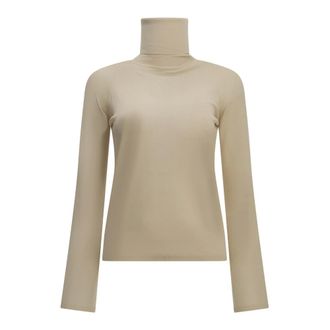 Max Mara Saluto Turtleneck - Dames - Truien - Beige - Maat: M Wol
