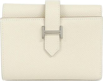 Herm&egrave;s White Epsom Leather Wallet (Tri-Fold) (Pre-Owned)