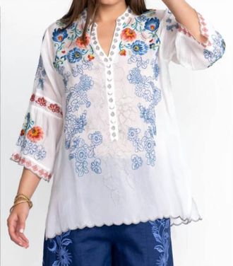 Johnny Was Maverick Blouse In White