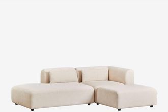Sklum Sklum - Divano componibile angolare in 2 pezzi con chaise longue sinistra e pouf Fogler