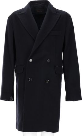 Palt&ograve; Double-Breasted Wool Blend Coat with Tailored Fit