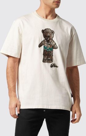 Philipp Plein T-shirt in cotone con ricamo Teddy Bear e applicazioni