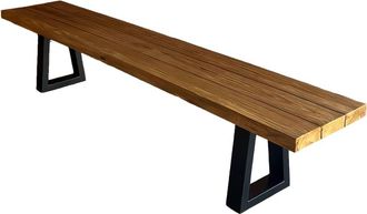 Bazar Bizar Banco con patas de hierro natural 280