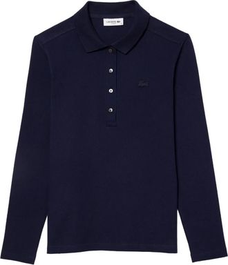 Lacoste Slim Fit L.12.D Stretch Piqu&eacute; Poloshirt - Dames - Polos - Blauw - 3XS - Katoen - Tops