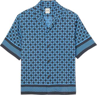 Sandro T-shirt con motivo a croce - Blu